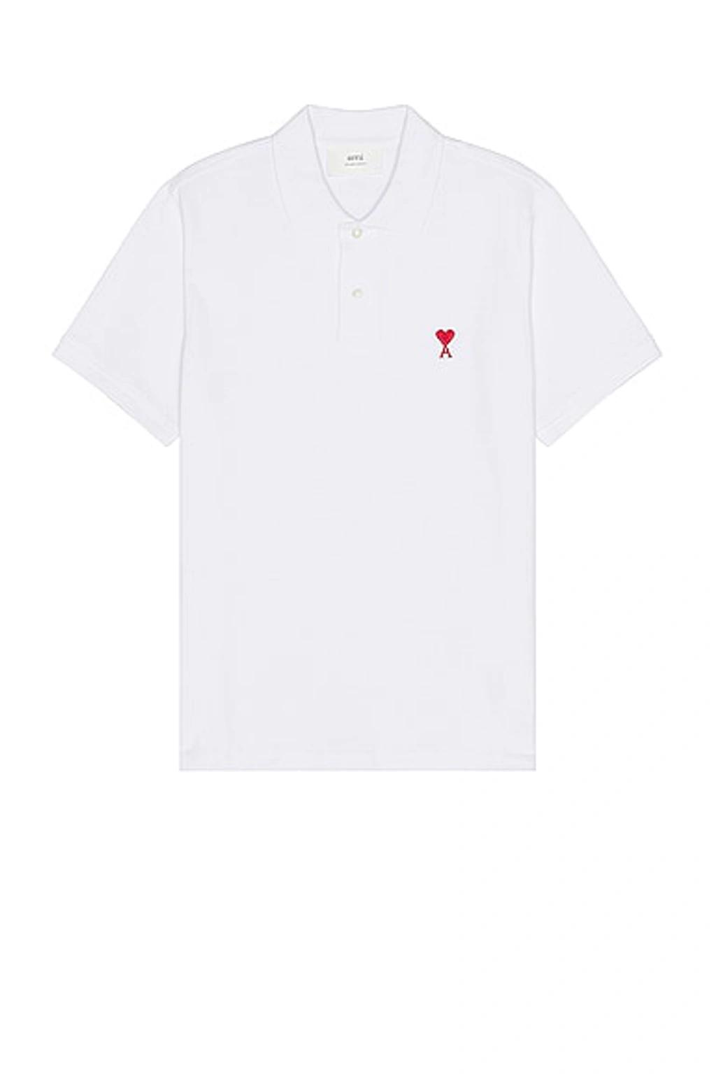 White Cotton Ami de Coeur Polo Product Image