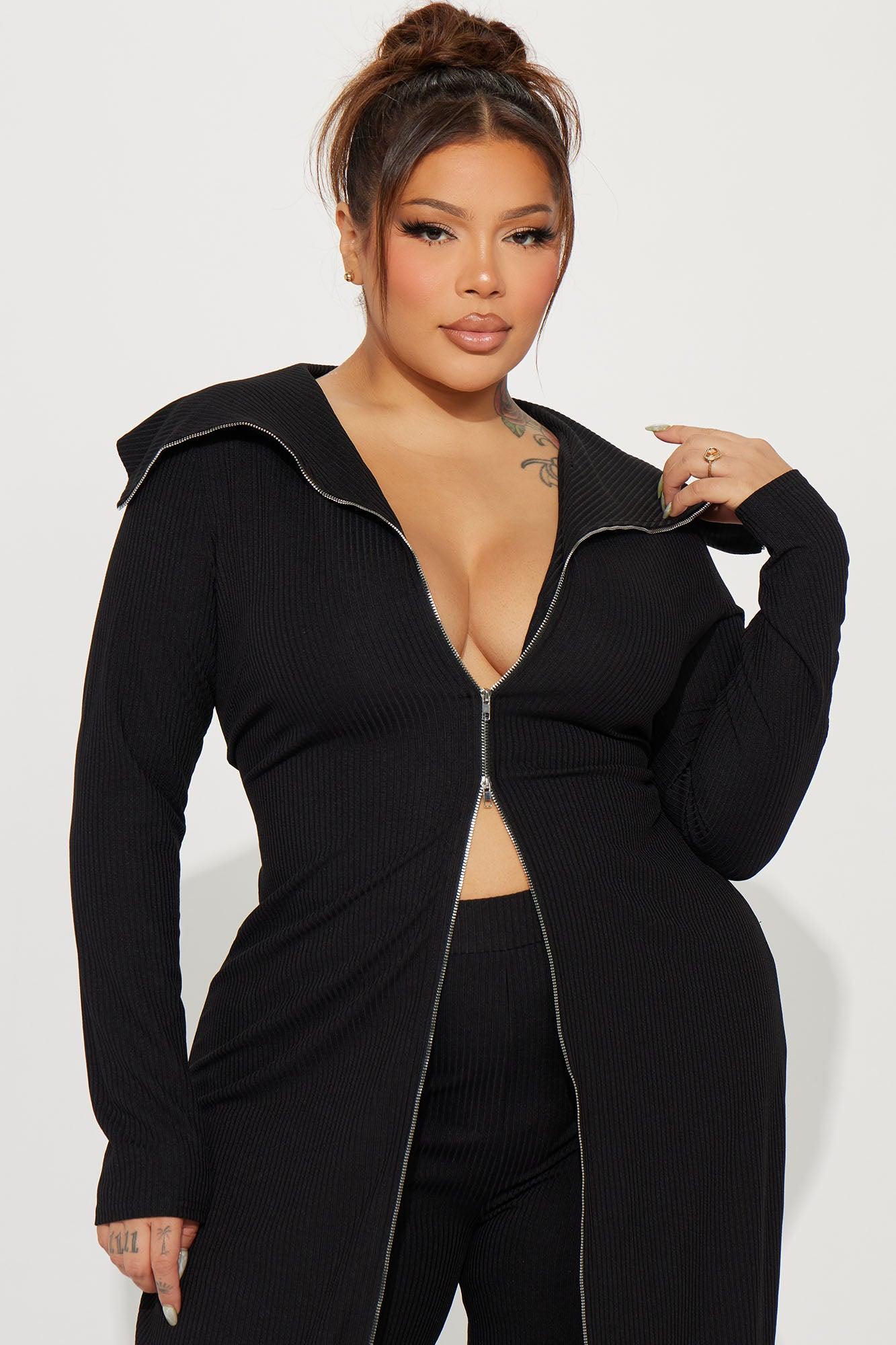 Sort Through It Ribbed Jumpsuit - Black Product Image