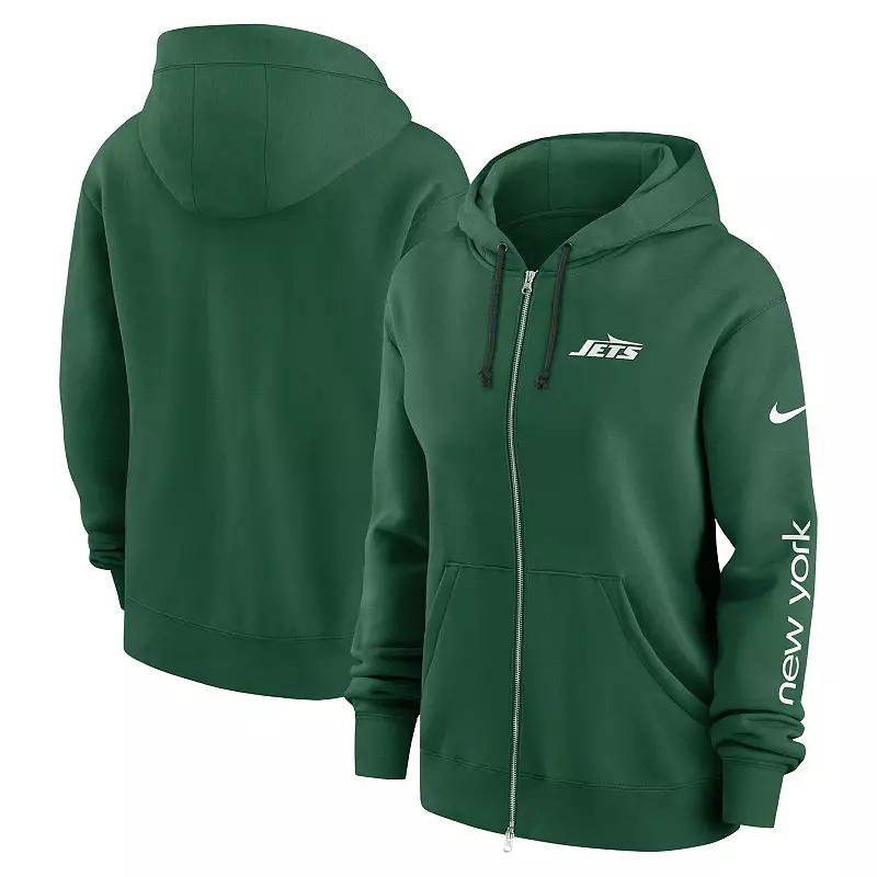 Women's Nike Green New York Jets Phoenix Hoodie Full-Zip Sweatshirt,  Product Image
