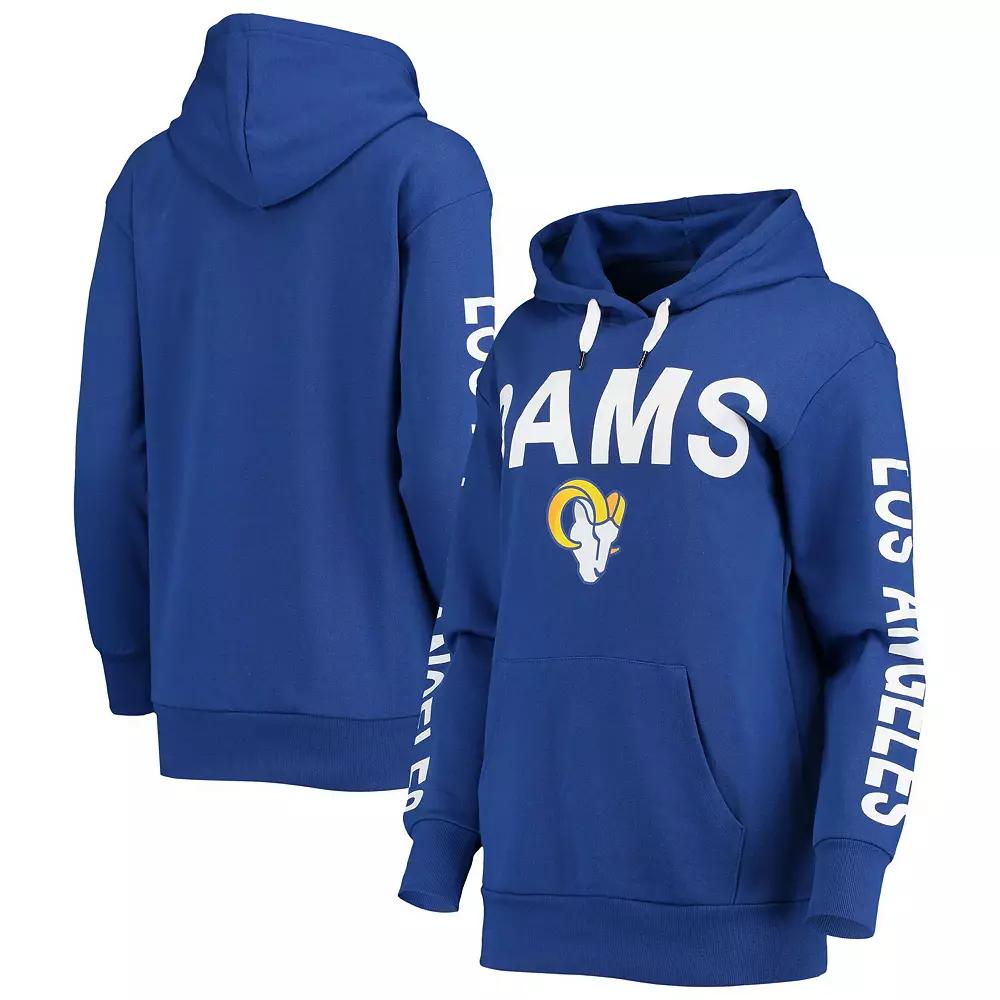 Women's G-III 4Her by Carl Banks Royal Los Angeles Rams Extra Point Pullover Hoodie, Size: XL, Blue Product Image