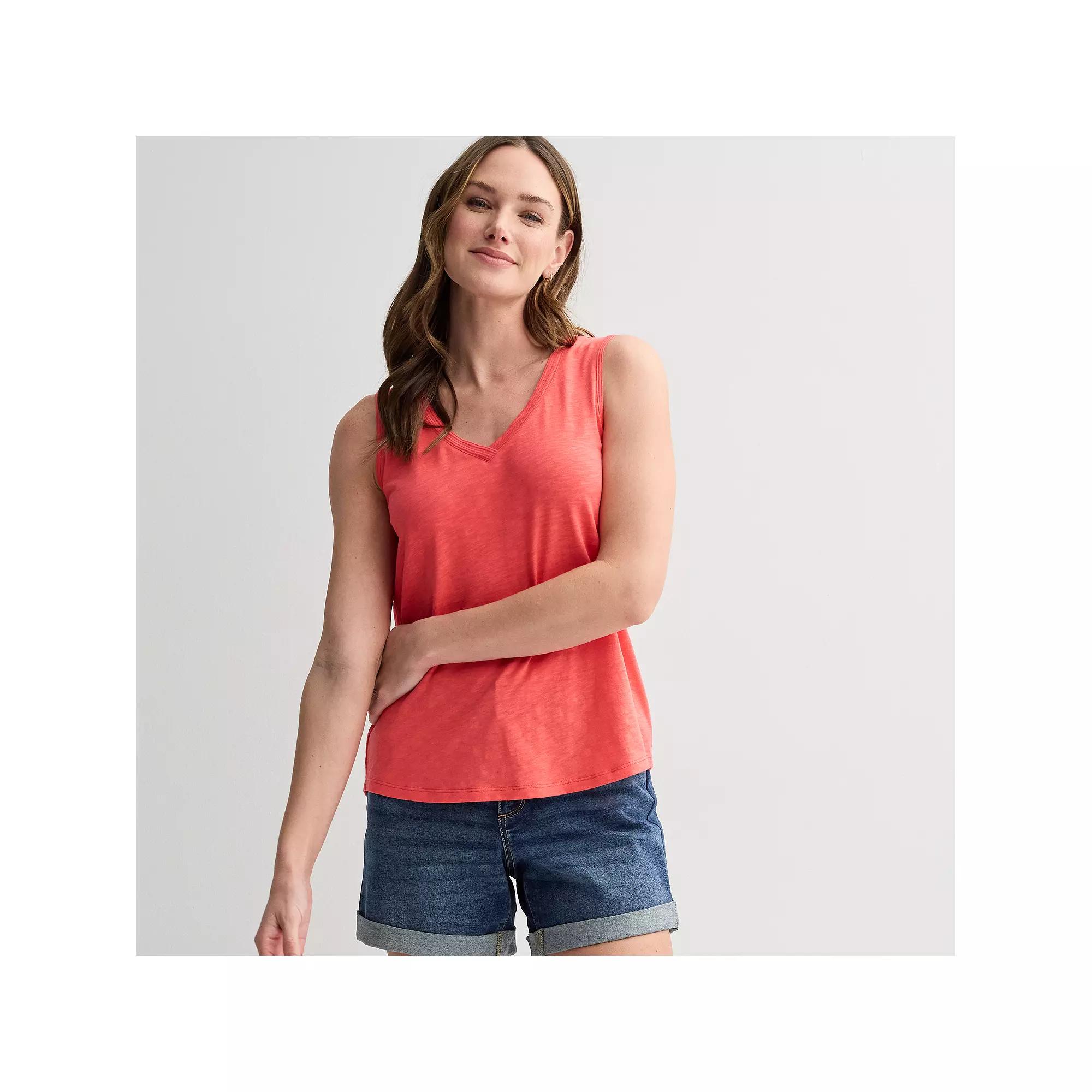 Women's Sonoma Goods For Life® Elevated V-Neck Tank Top, Size: Medium, Blissful Product Image