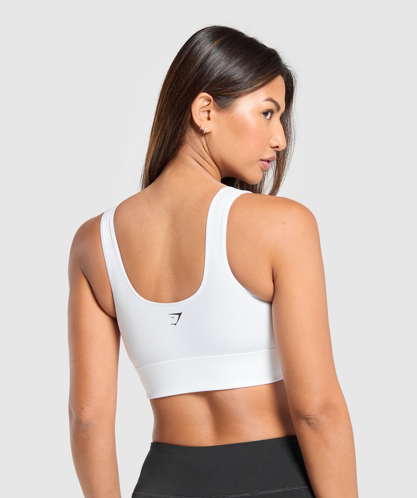 Gymshark Longline Sports Bra - White Female Product Image