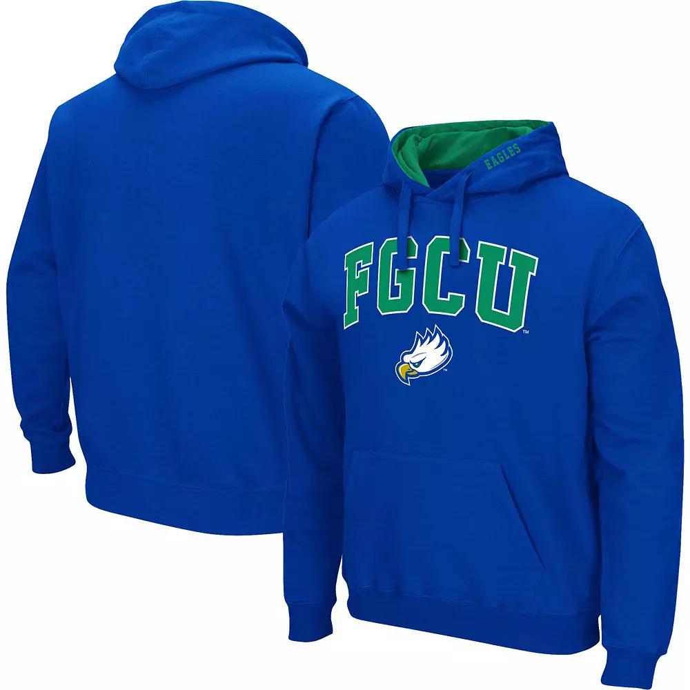 Men's Colosseum Blue Florida Gulf Coast Eagles Arch & Logo 3.0 Pullover Hoodie,  Product Image