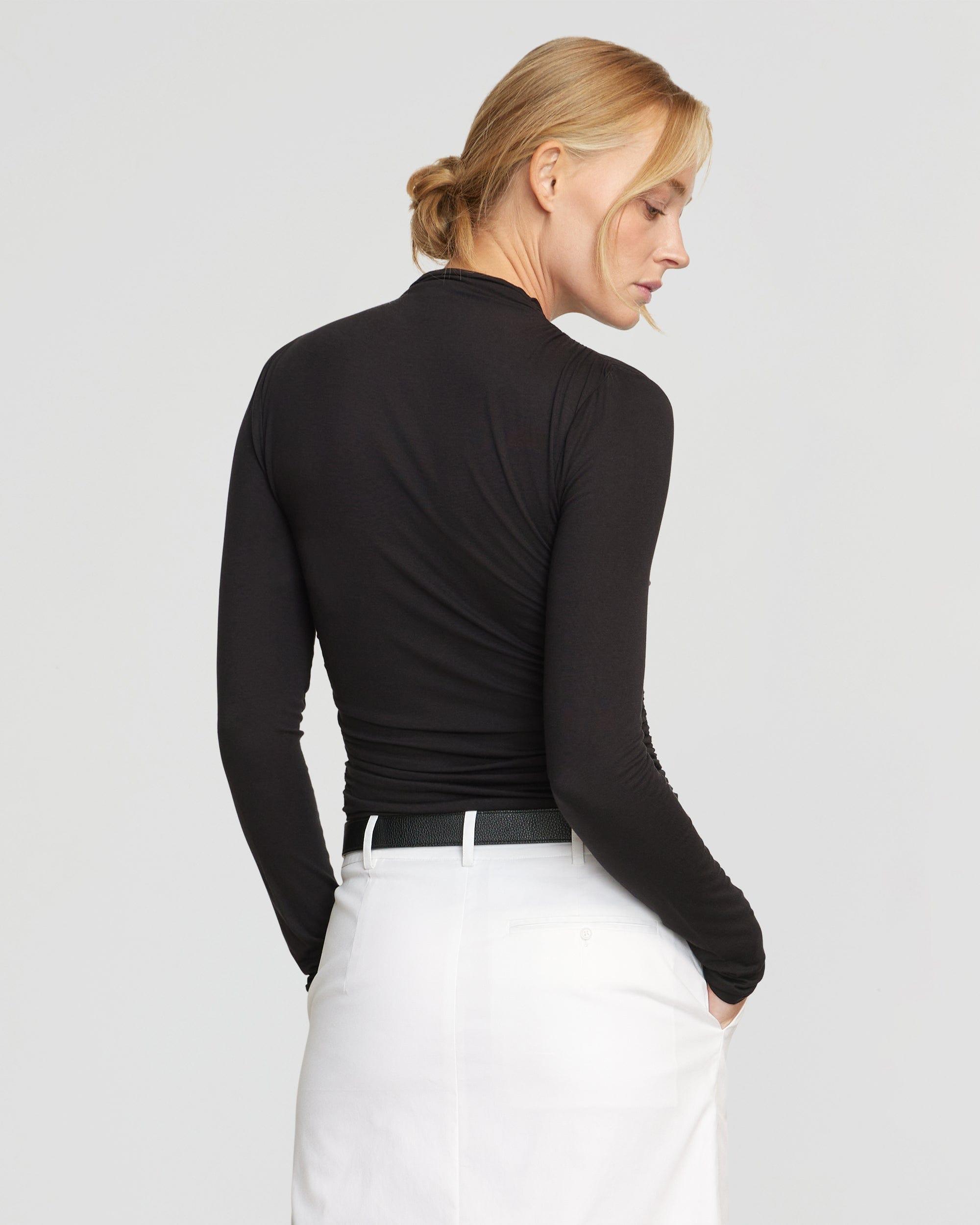 Lilou Wrap-Neck Long-Sleeve Tee Product Image