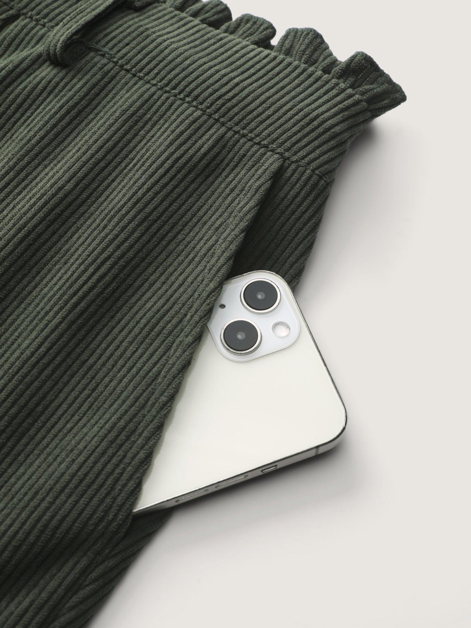 Textured Drawstring Waist Pleated Pants Female Product Image