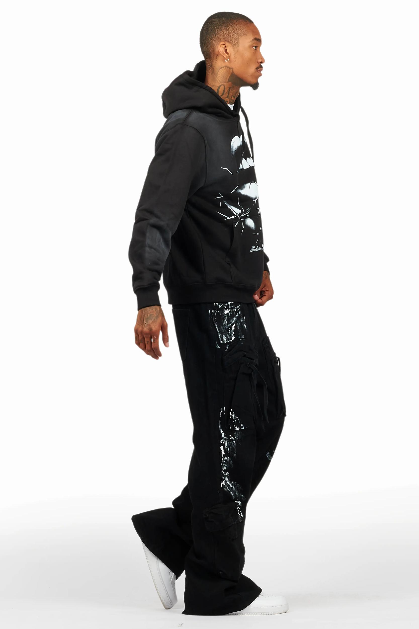 Schmear Black/White Hoodie/Baggy Fit Jean Bundle Male Product Image