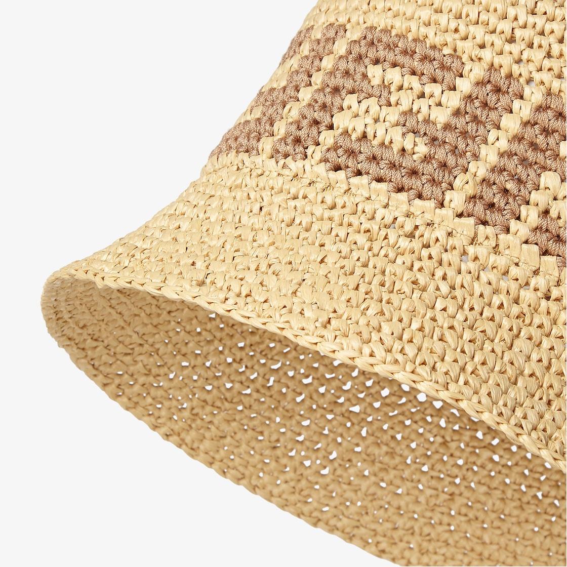 HatBeige raffia bucket hat Product Image