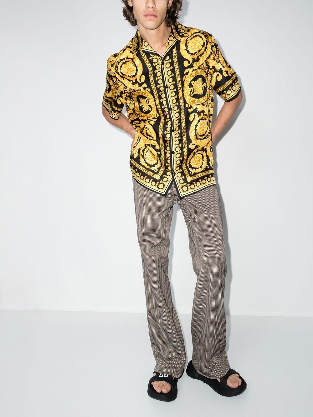 Barocco print silk shirt Product Image
