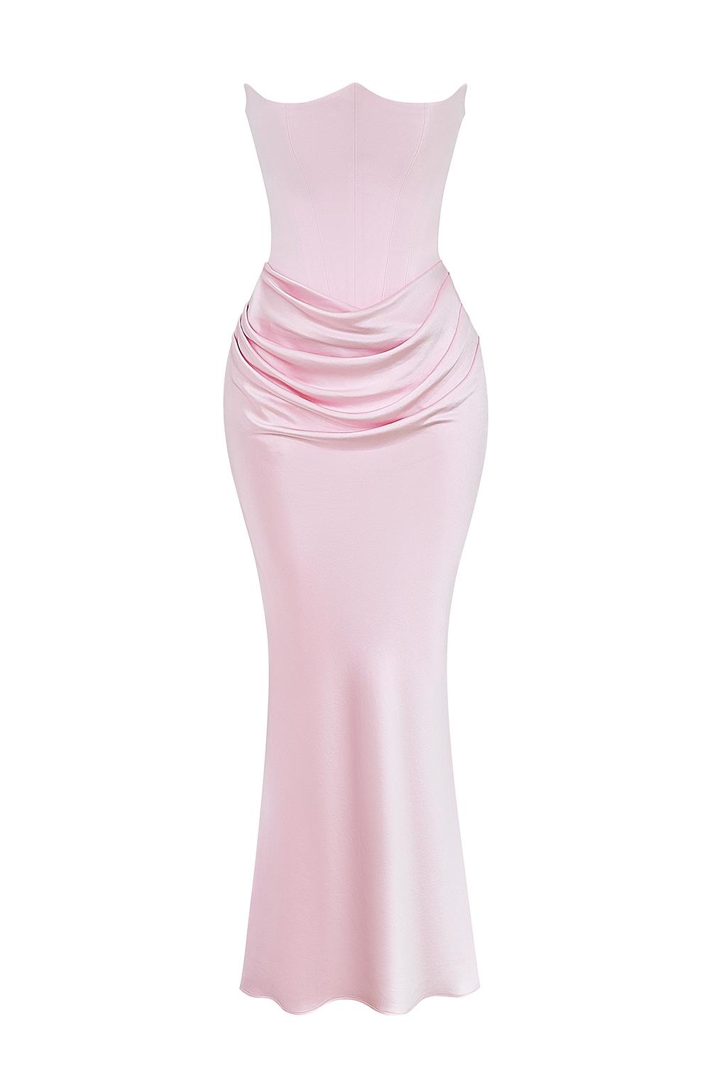 Persephone  rose shadow strapless corset maxi dress Product Image
