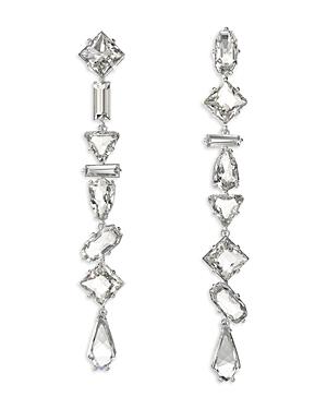 Swarovski Mesmera Mixed Cut Linear Drop Earrings in Rhodium Plated Product Image