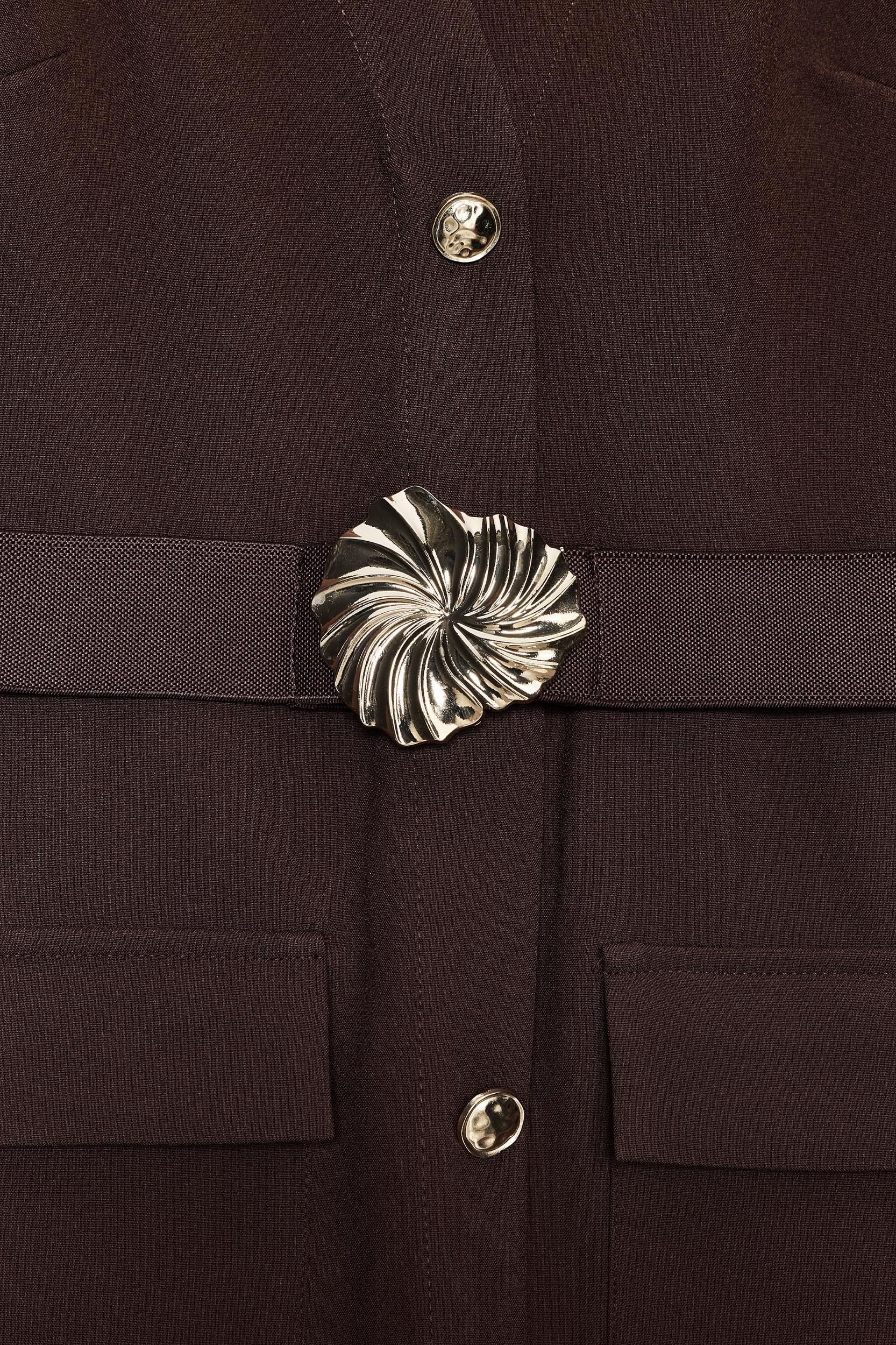 BELTED CREPE MIDI DRESS Product Image