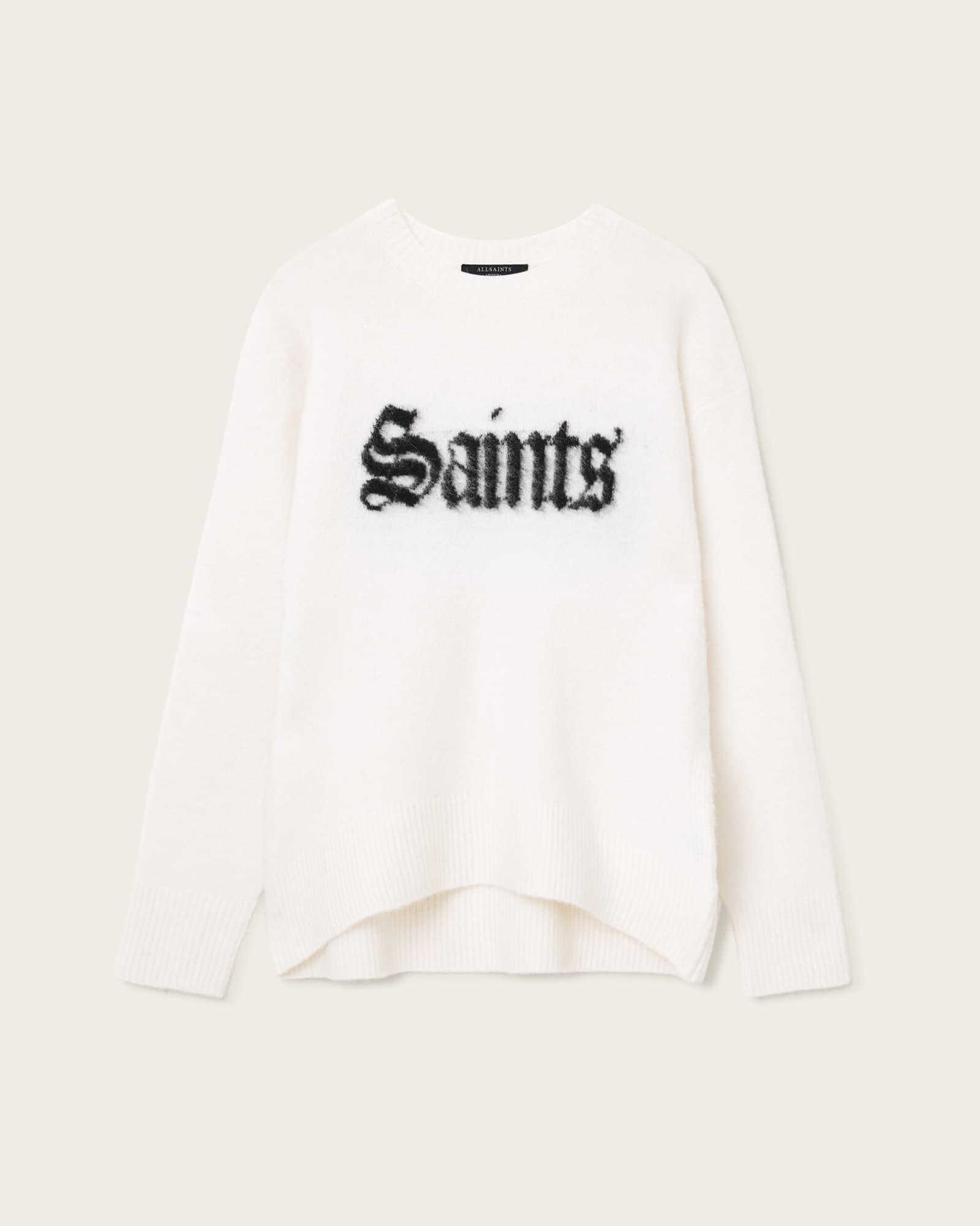 Saints Wool Blend Sweater CHALK WHITE/BLACK | ALLSAINTS US Product Image