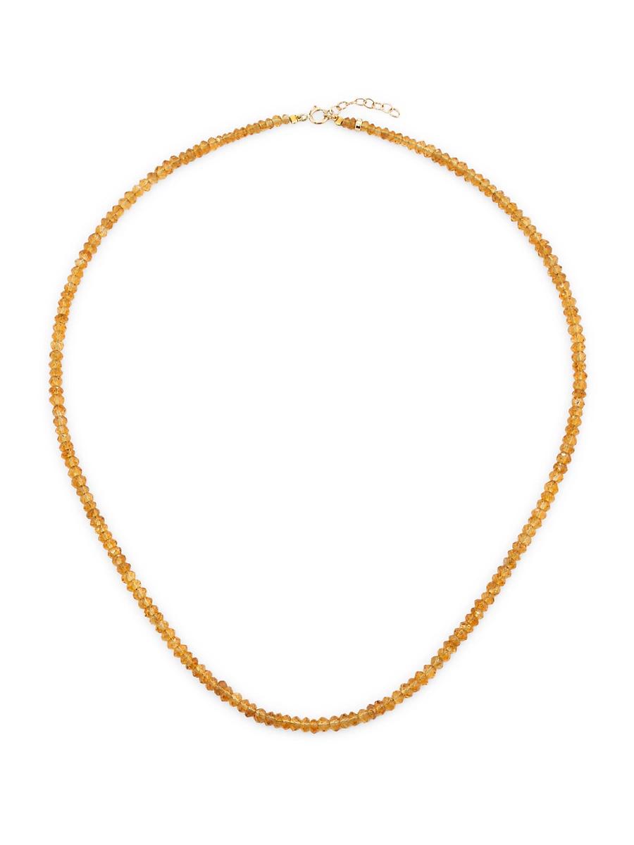 Womens Birthstone 14K Yellow Gold & Gemstone Beaded Necklace Product Image