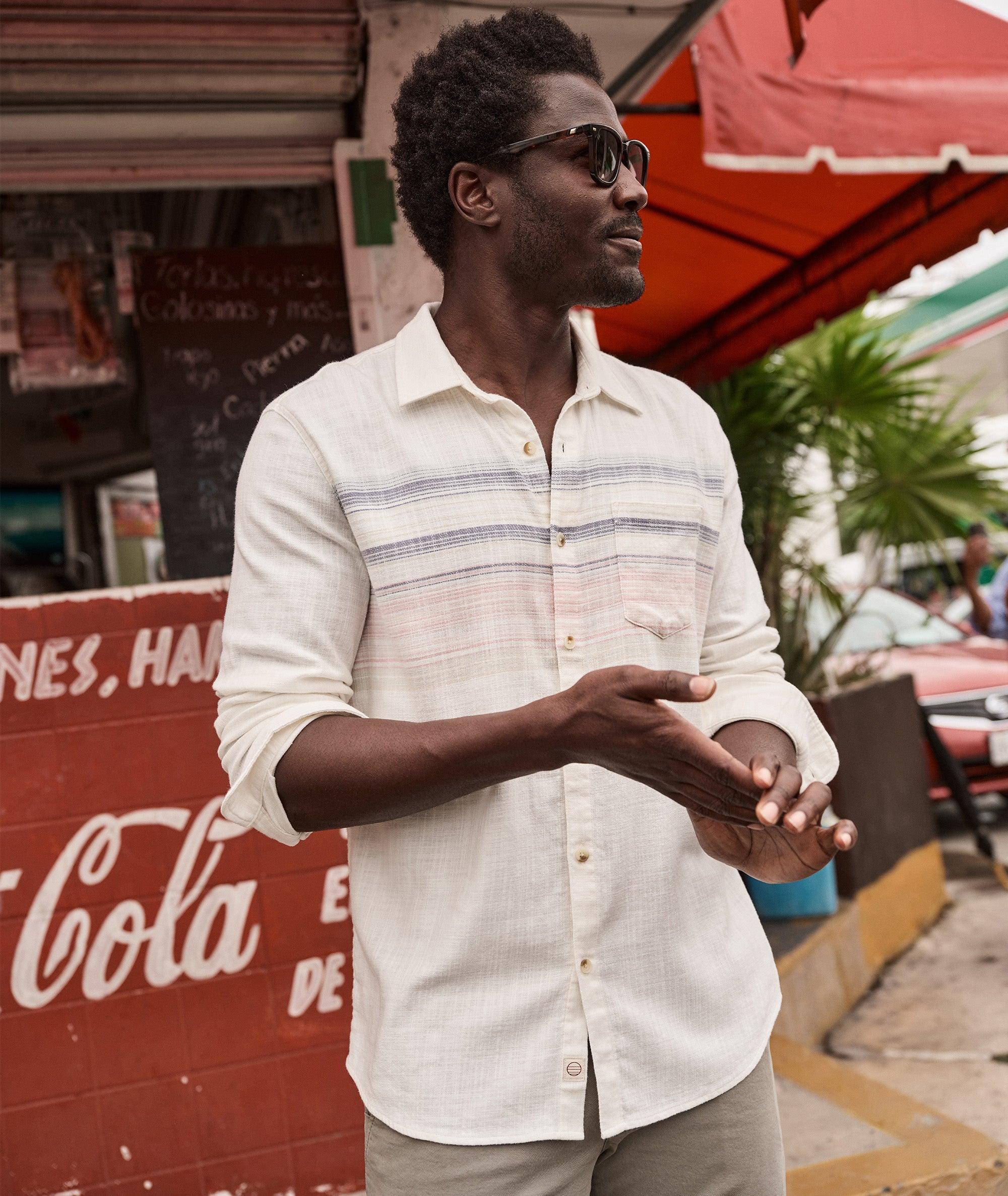 Stretch Selvage Long Sleeve Shirt Product Image