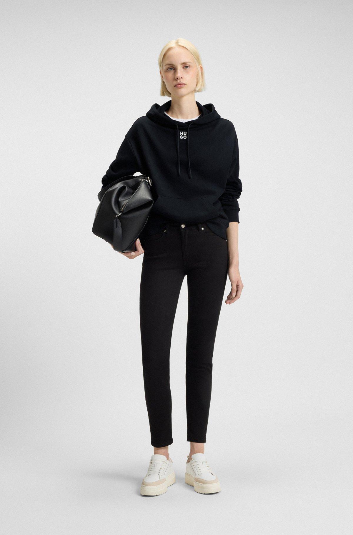 Stacked-logo hoodie in cotton terry Product Image