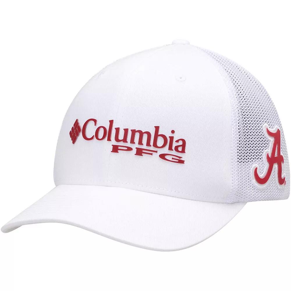 Men's Columbia White Alabama Crimson Tide Collegiate PFG Flex Hat, Size: Large/XL Product Image