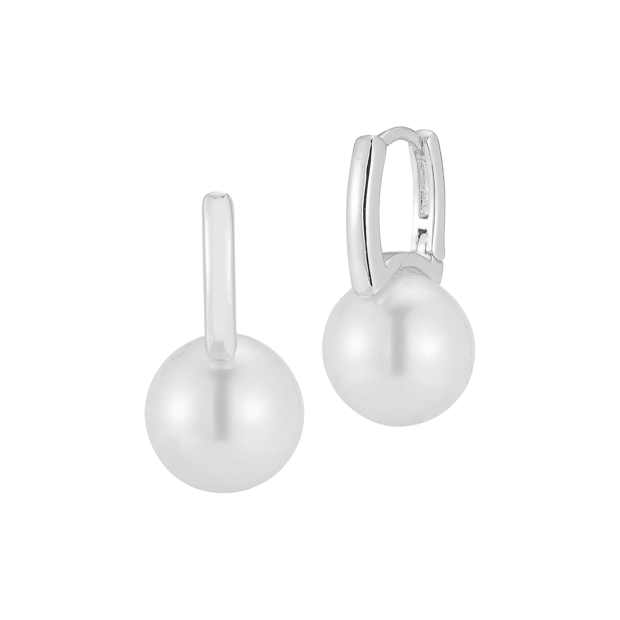 WINX 18k Gold Plated Freshwater Cultured Pearl Earrings, Women's, Silver Tone Product Image