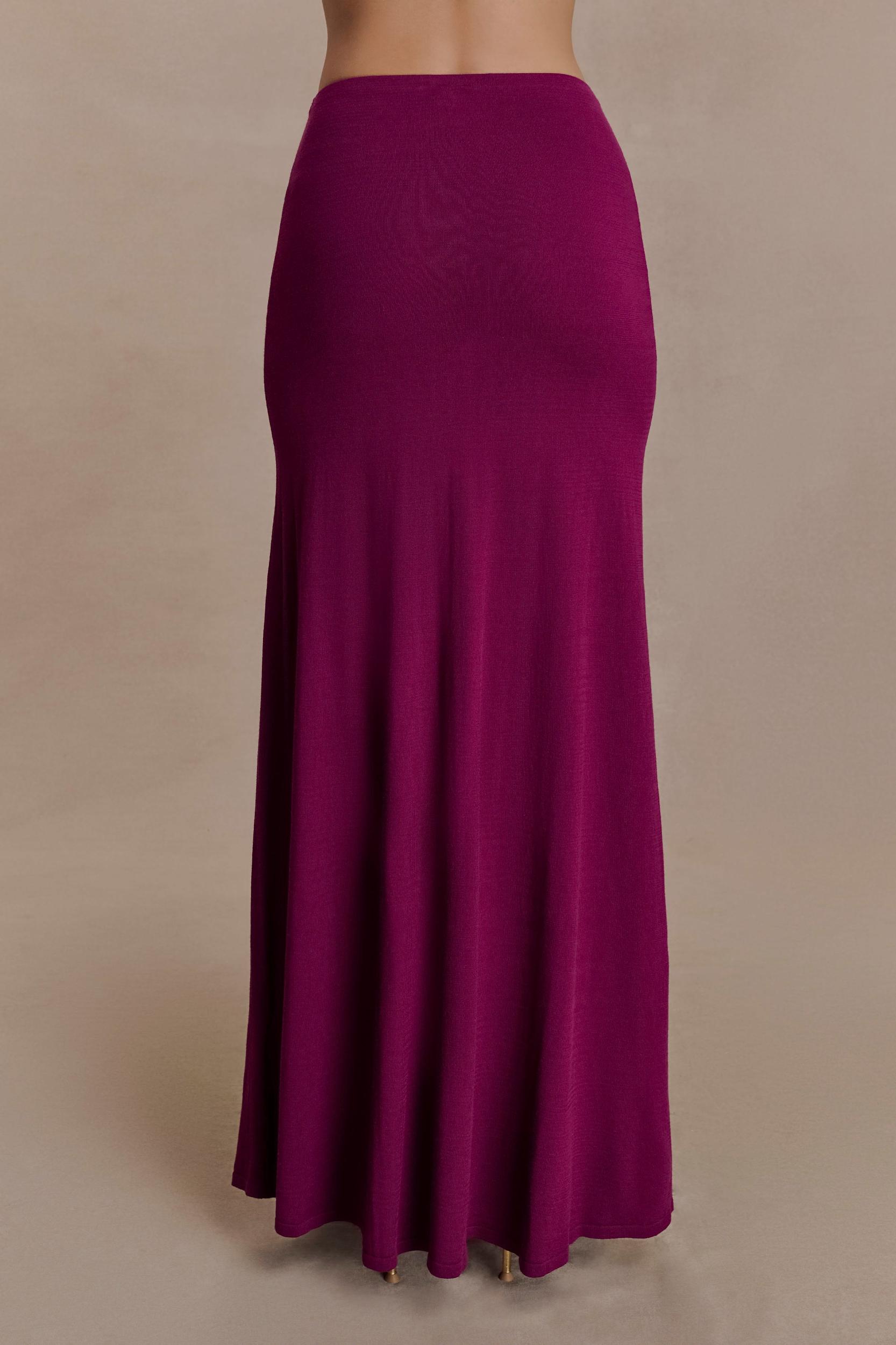 Martiena Knit Maxi Skirt - Plum Female Product Image