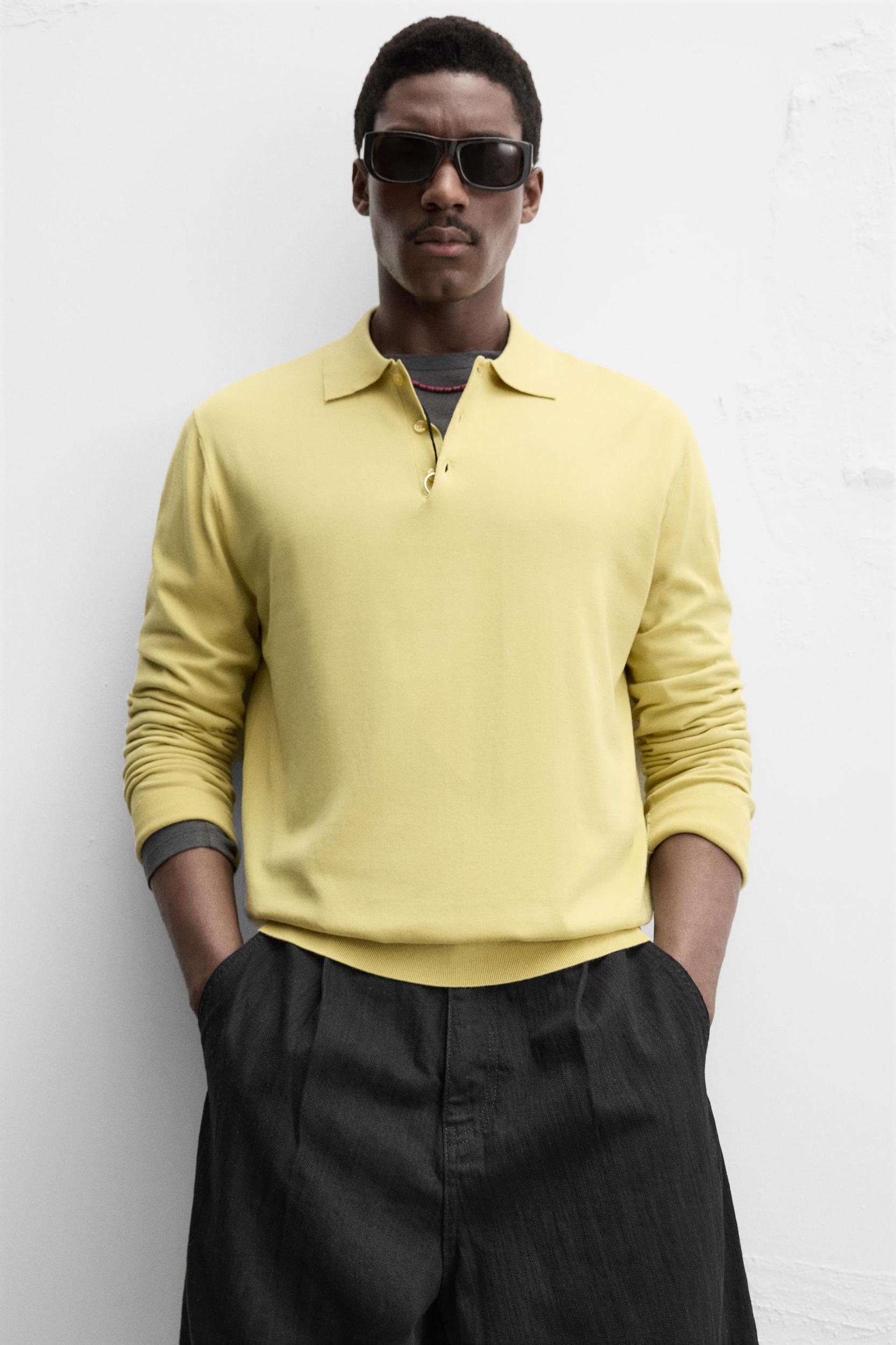 KNIT COTTON - LYOCELL POLO SHIRT Product Image