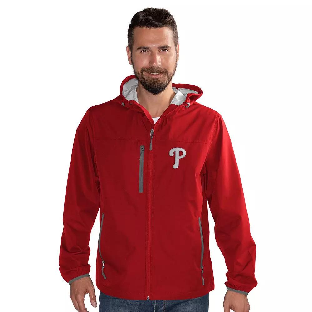 Men's G-III Sports by Carl Banks Red Cincinnati Reds Double Play Hooded Lightweight Full-Zip Jacket,  Product Image