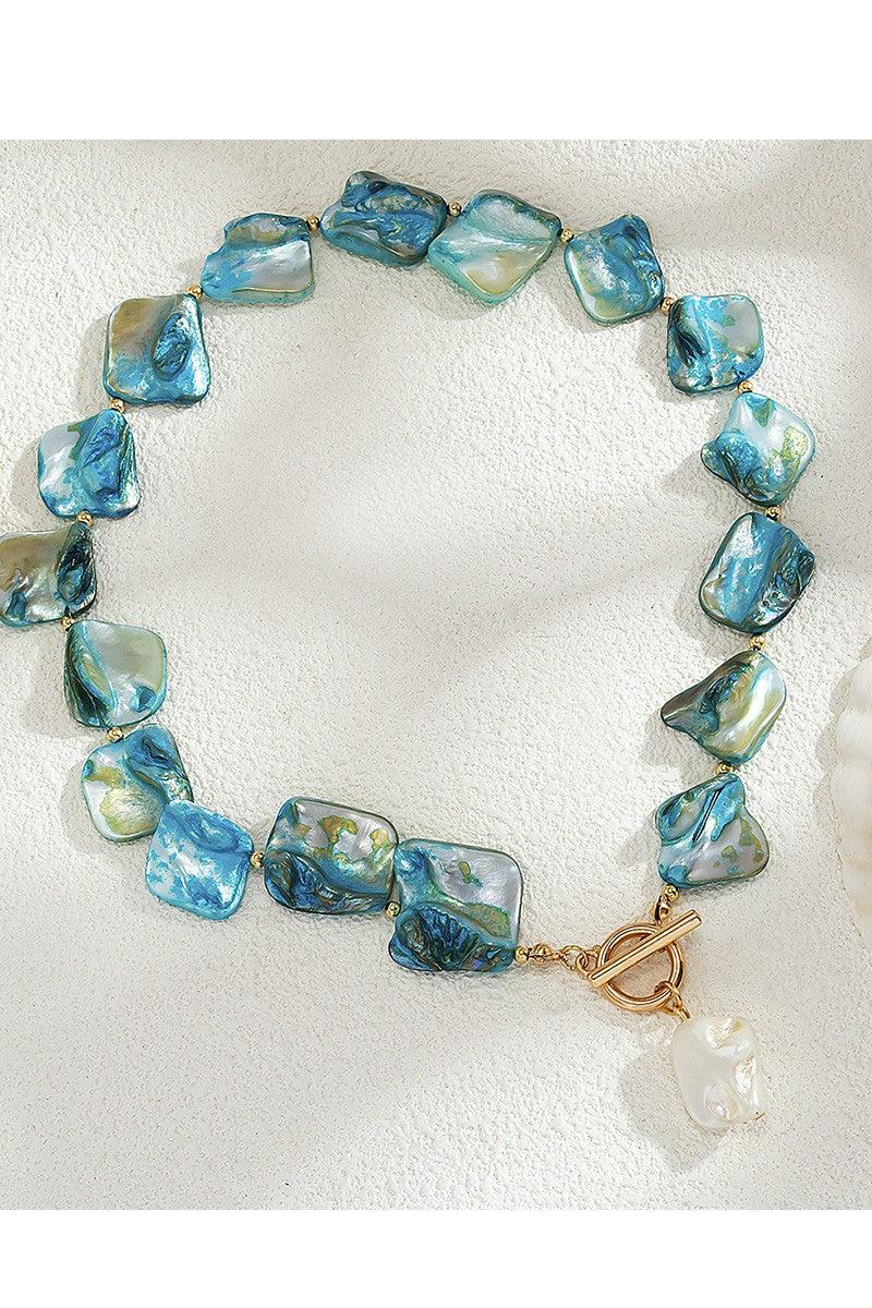 Beach Bum Gem Stone Choker Style Necklace (Mulitple Color Options) Product Image