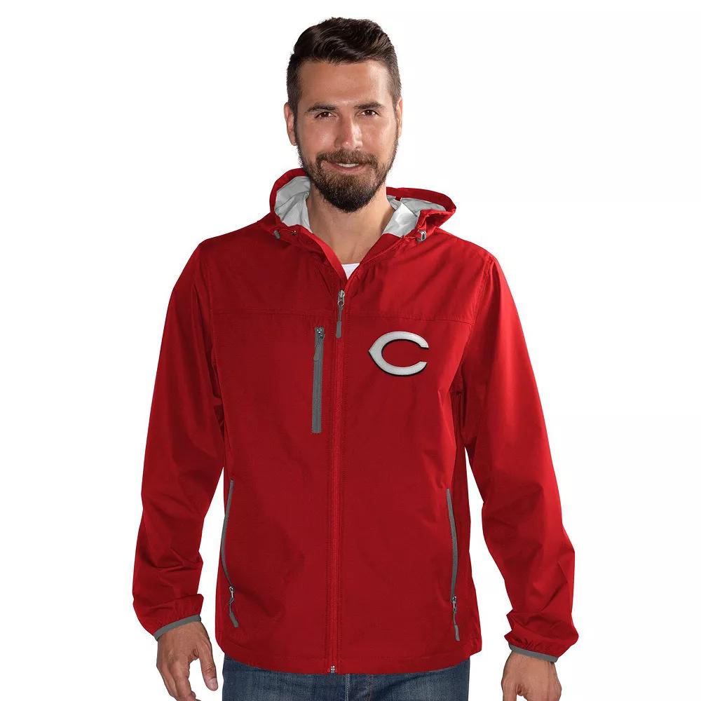 Men's G-III Sports by Carl Banks Red Cincinnati Reds Double Play Hooded Lightweight Full-Zip Jacket,  Product Image