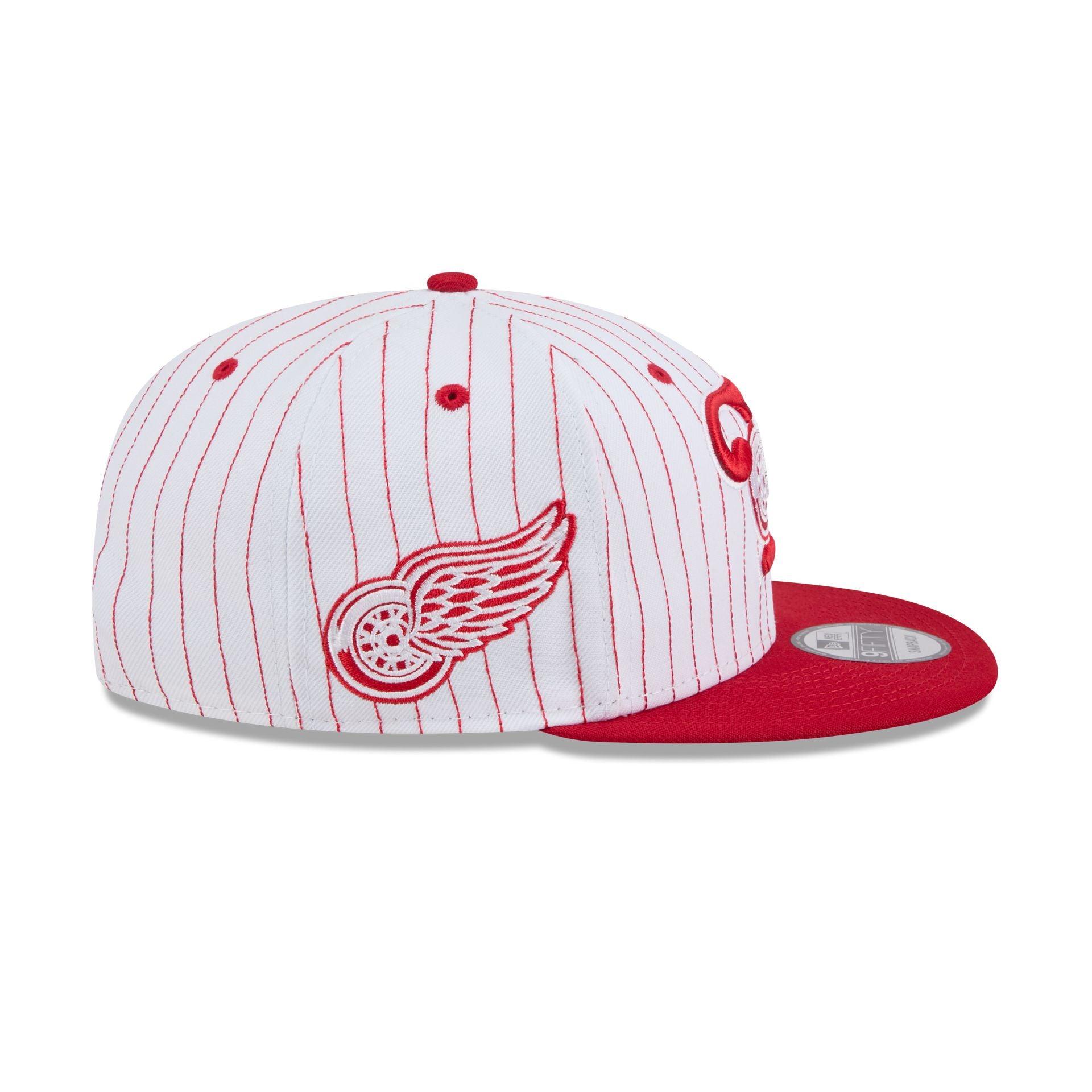 Detroit Red Wings Deceptor Pinstripe 9FIFTY Snapback Hat Male Product Image