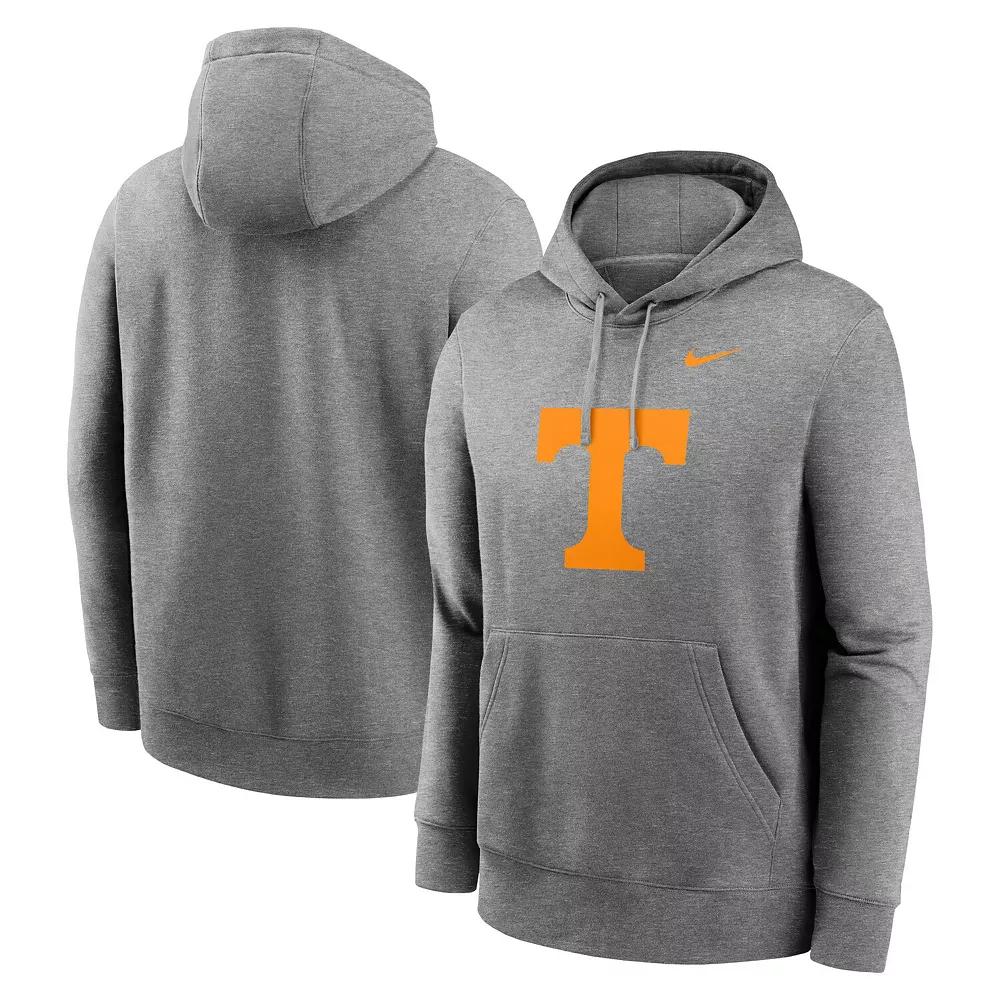 Men's Nike Heather Gray Tennessee Volunteers Primetime Evergreen Club Fleece Pullover Hoodie,  Product Image