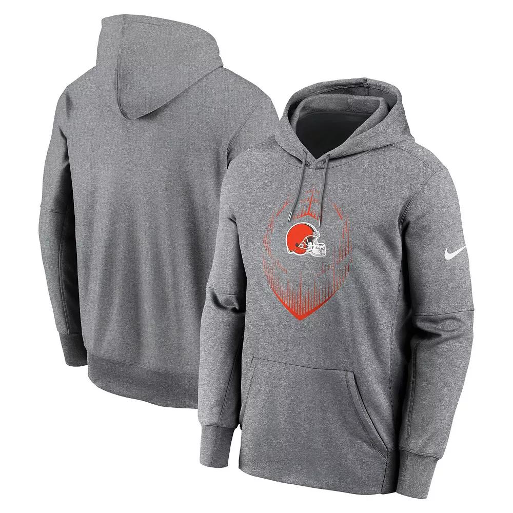 Men's Nike Heather Gray Los Angeles Rams Icon Performance Pullover Hoodie, Size: 3XL, Grey Product Image