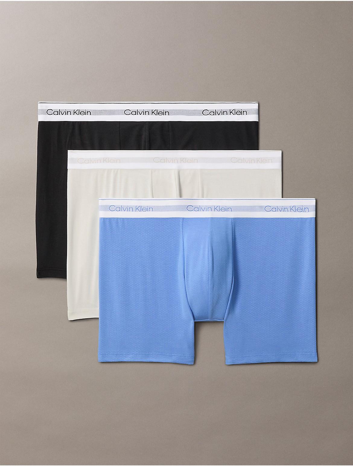 Calvin Klein Mens Icon Modal Mesh 3-Pack Boxer Brief - Blue Product Image