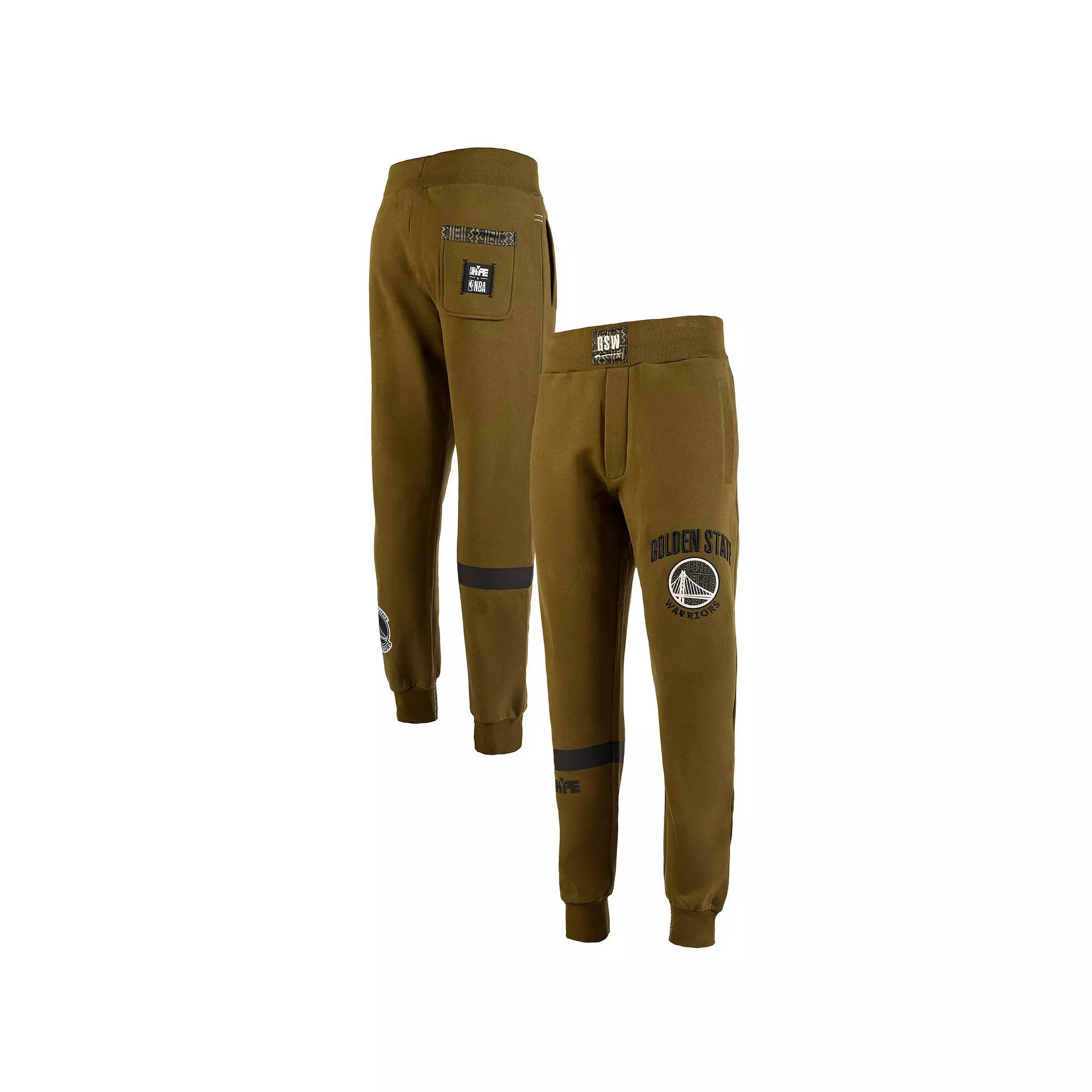 Men's NBA x Two Hype  Olive Golden State Warriors Culture & Hoops Collection Premium Jogger Pants, Size: Large, Team Product Image