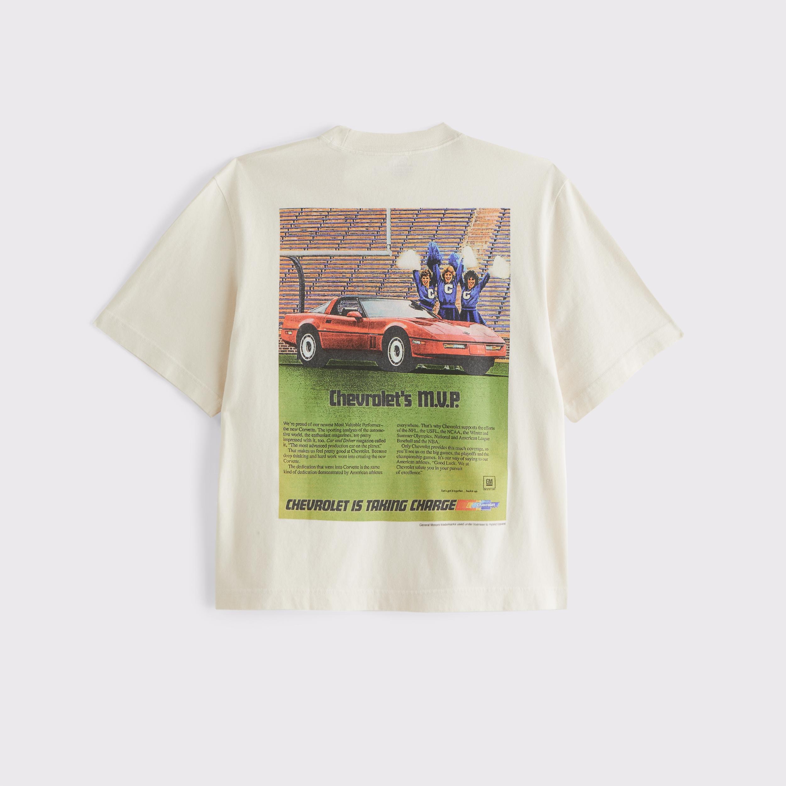 Chevrolet Vintage-Inspired Cropped Graphic Tee Product Image