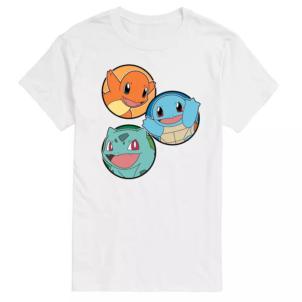 Men's Pokemon Squirtle Bulbasaur Charmander Graphic Tee,  Product Image
