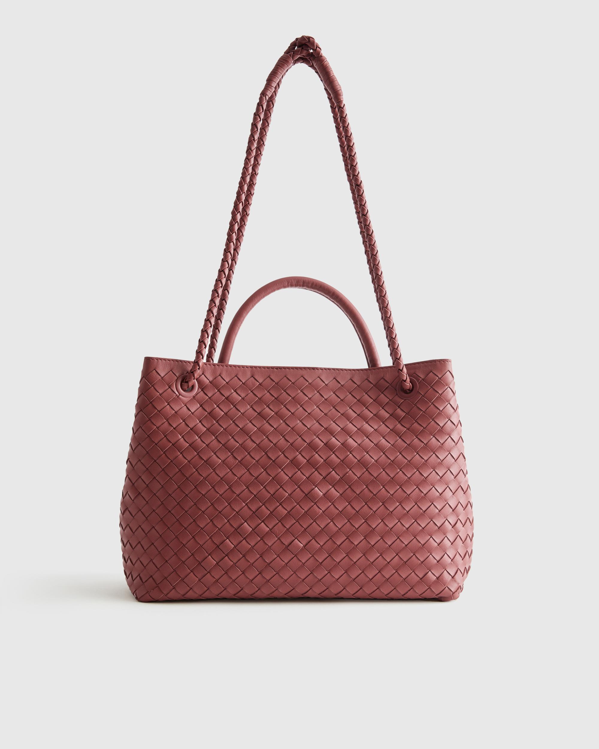 Quince | Women's Italian Leather Handwoven Satchel Product Image