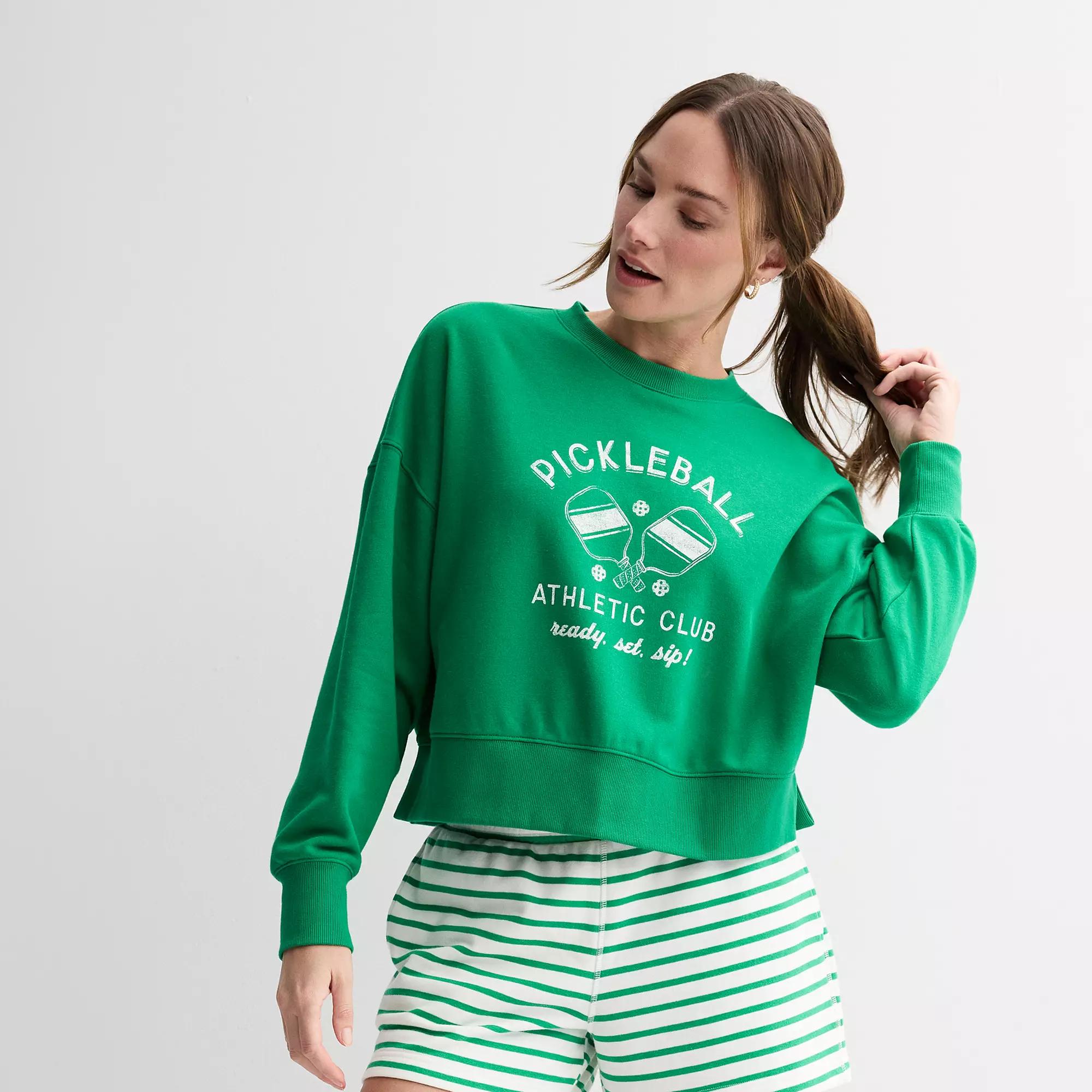 Women's Sonoma Goods For Life® Boxy Crewneck Graphic Sweatshirt,  Product Image