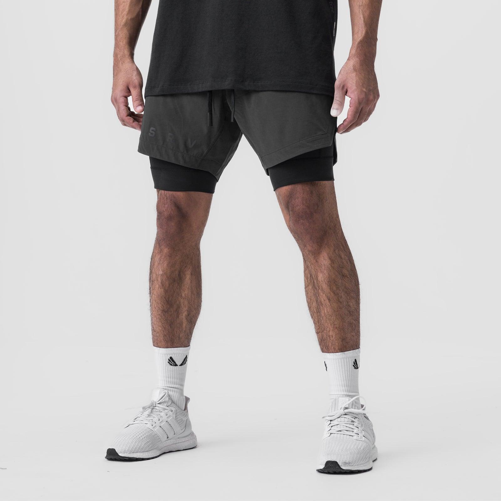 0866. Tetra-Lite® 7" Liner Short - Deep Taupe "ASRV"/Black Male Product Image