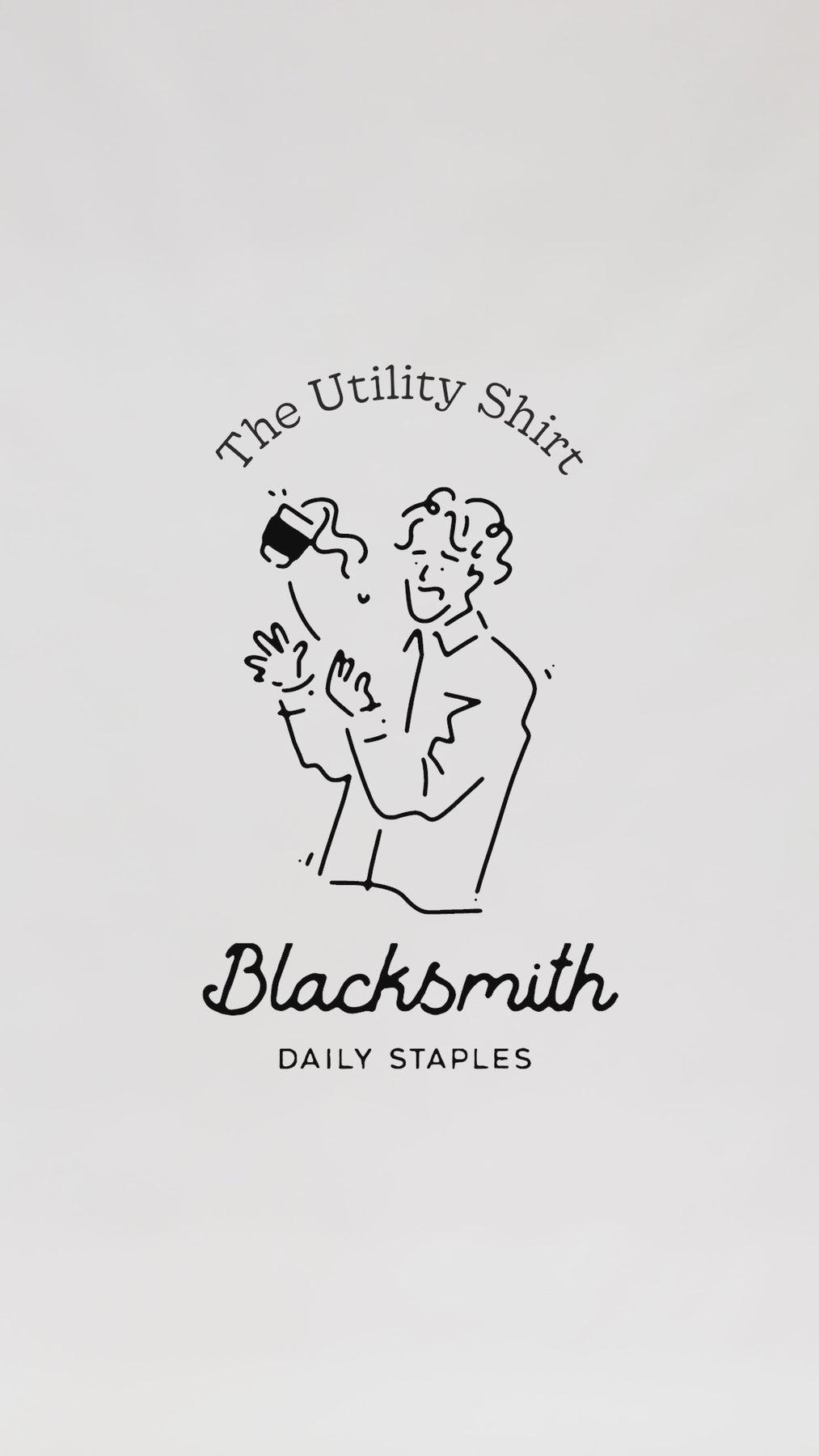 Blacksmith - 'Boxford' Utility Shirt - Blue Stripe Product Image