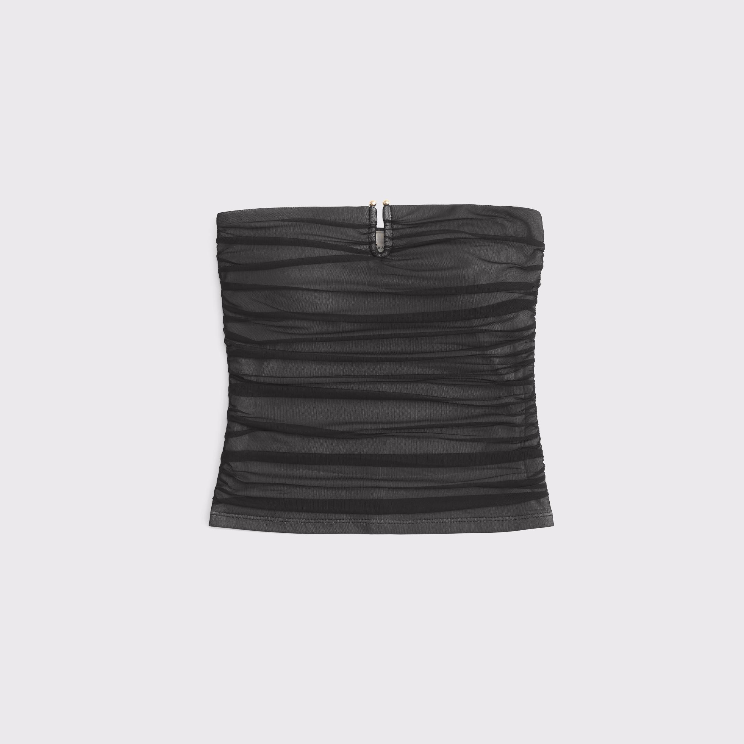 Bra-Free Mesh Hardware Tube Top Product Image