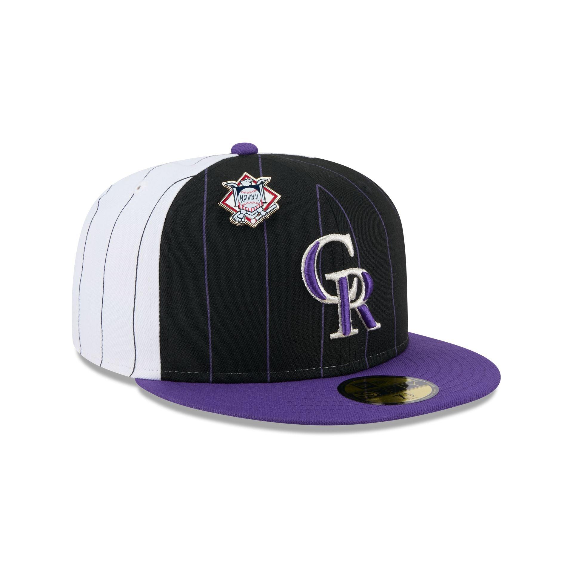 Colorado Rockies Pinstripe League Pin 59FIFTY Fitted Hat Male Product Image
