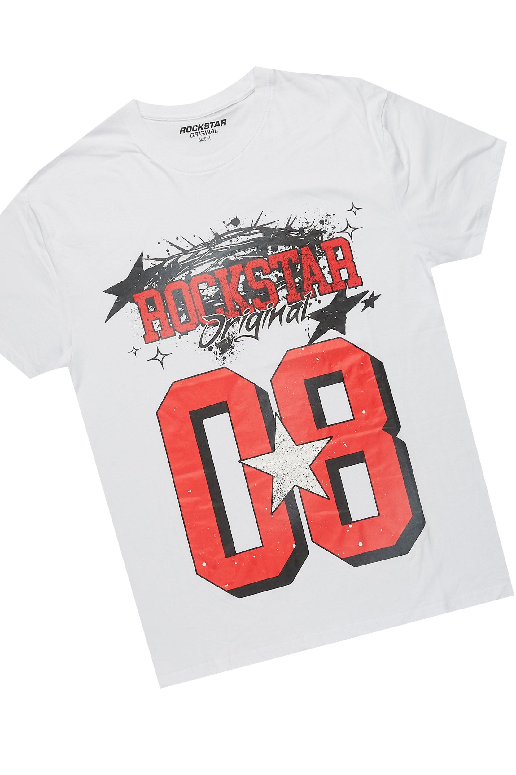 Carolina White/Red T-Shirt Short Set Female Product Image