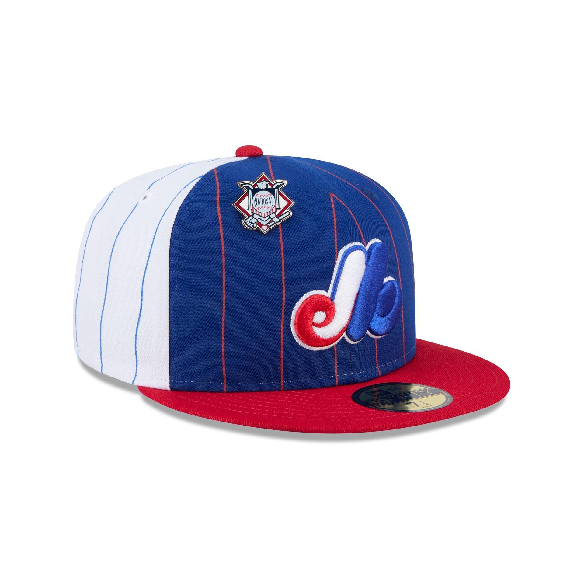 Montreal Expos Pinstripe League Pin 59FIFTY Fitted Hat Male Product Image