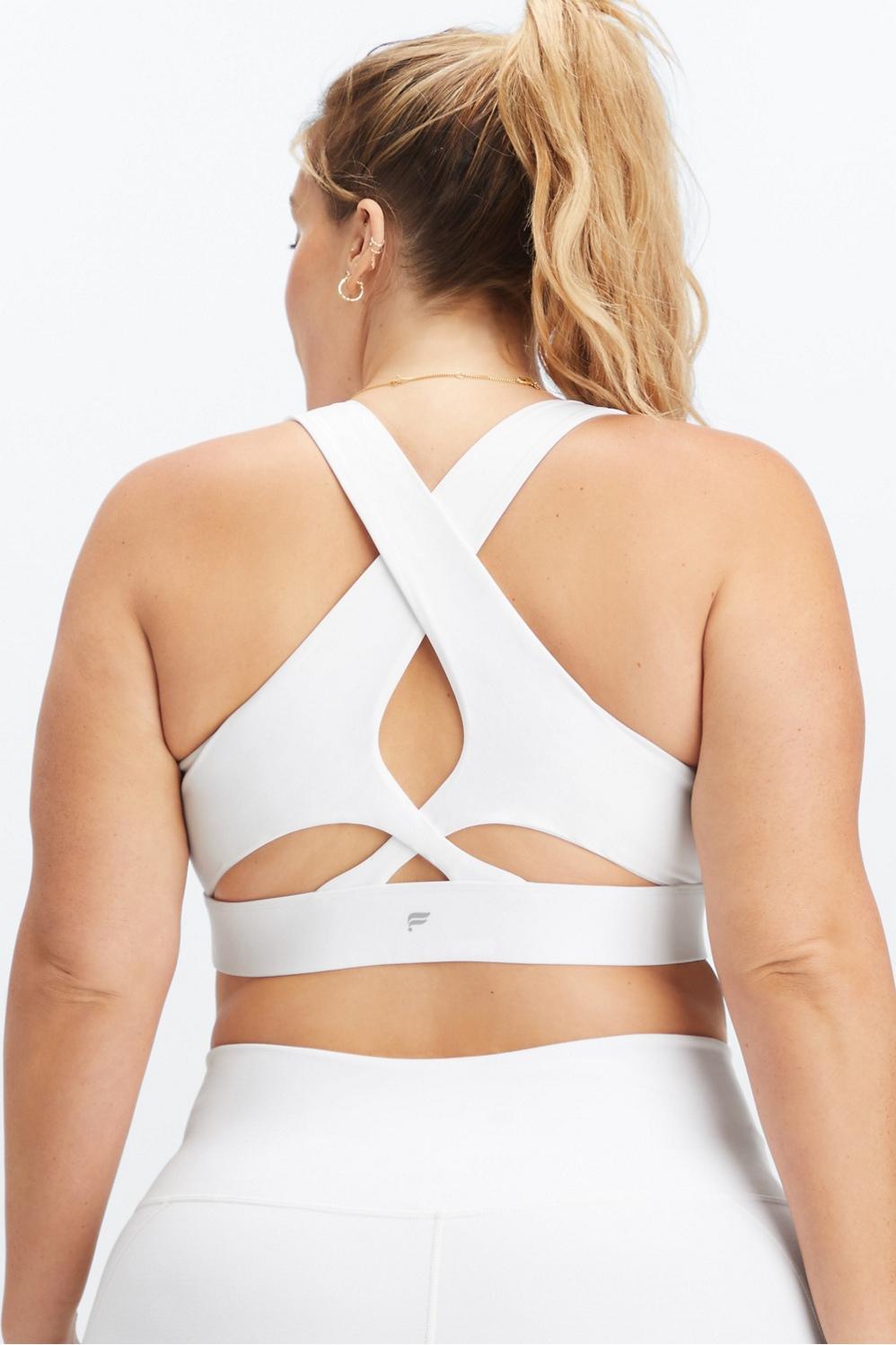 Fabletics No-Bounce Sports Bra Womens white plus Size 3X Product Image