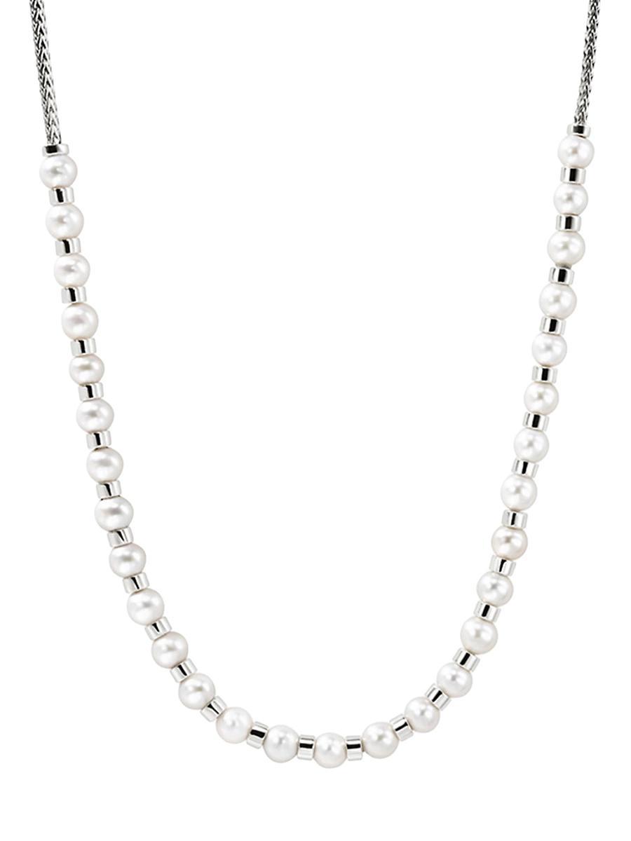 Womens JH Essentials Sterling Silver & Cultured Freshwater Pearl Necklace Product Image