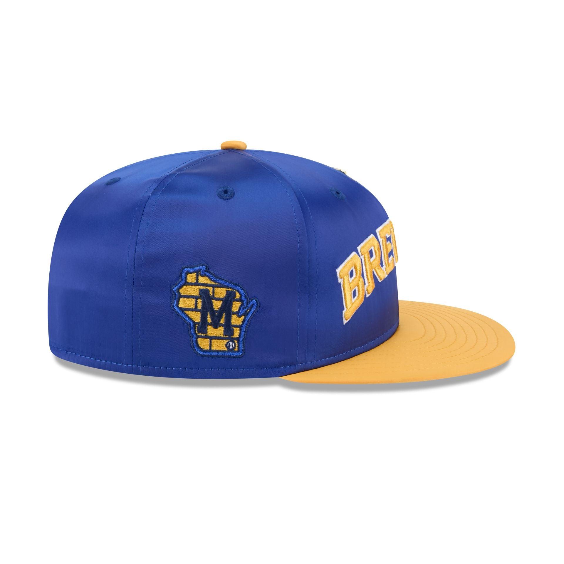 Milwaukee Brewers Spring Satin 59FIFTY Fitted Hat Male Product Image