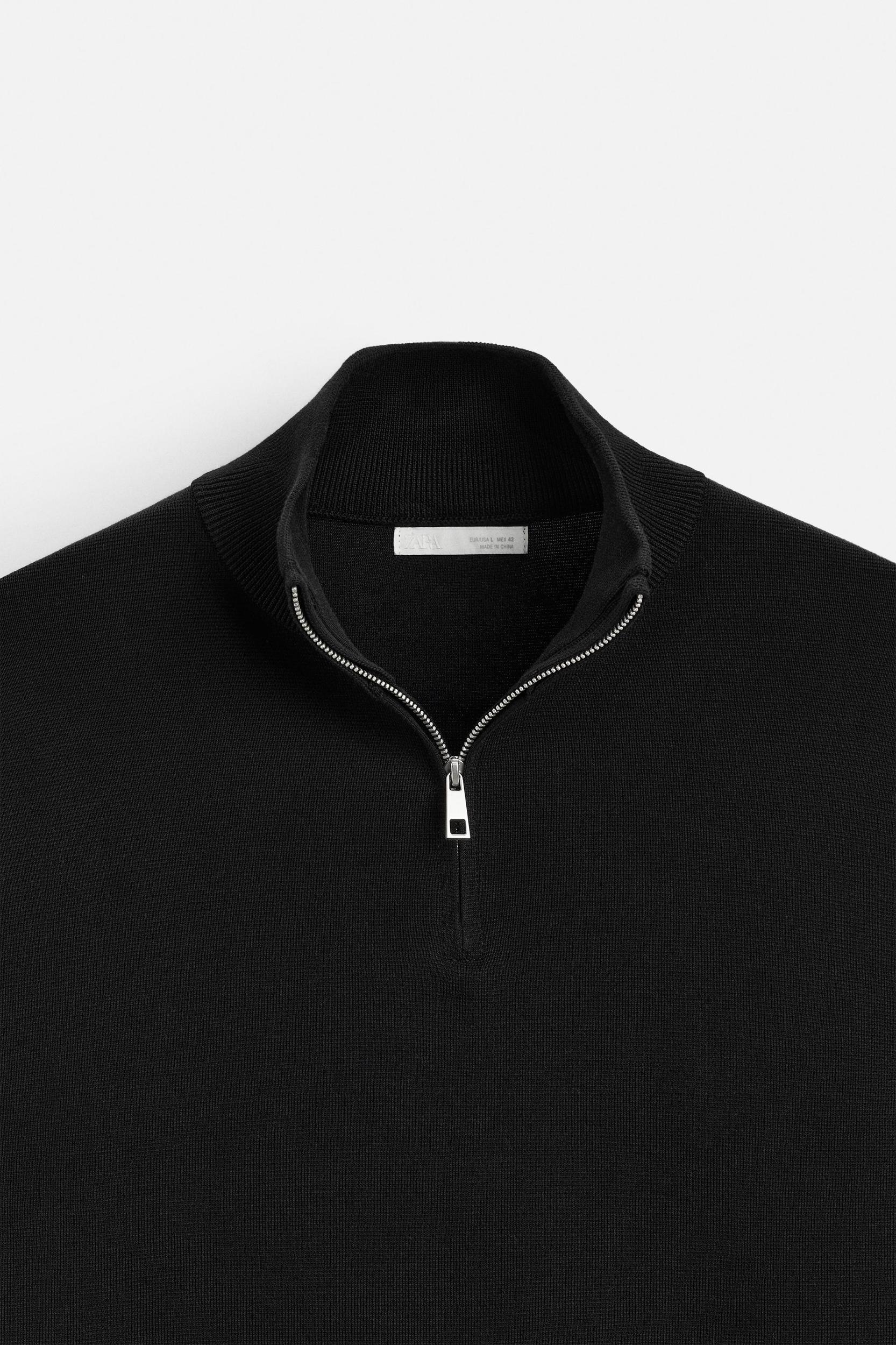 COTTON QUARTER-ZIP SWEATER Product Image