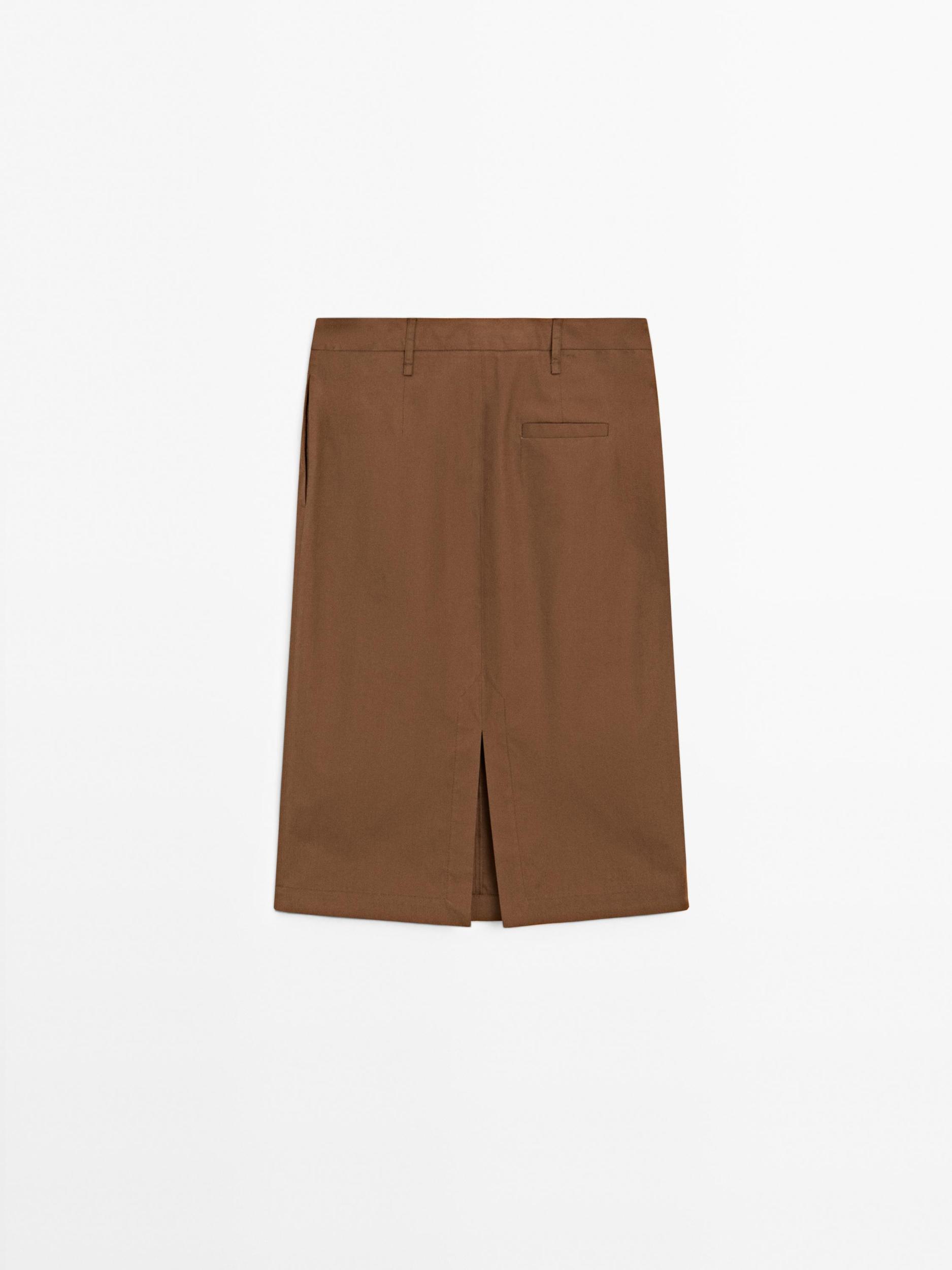 Midi skirt with waist detail Product Image