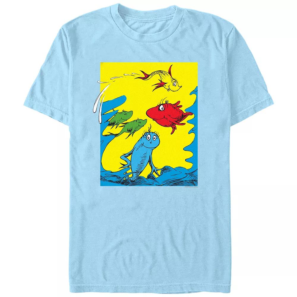 Men's Dr. Seuss Fish Poster Graphic Tee,  Product Image