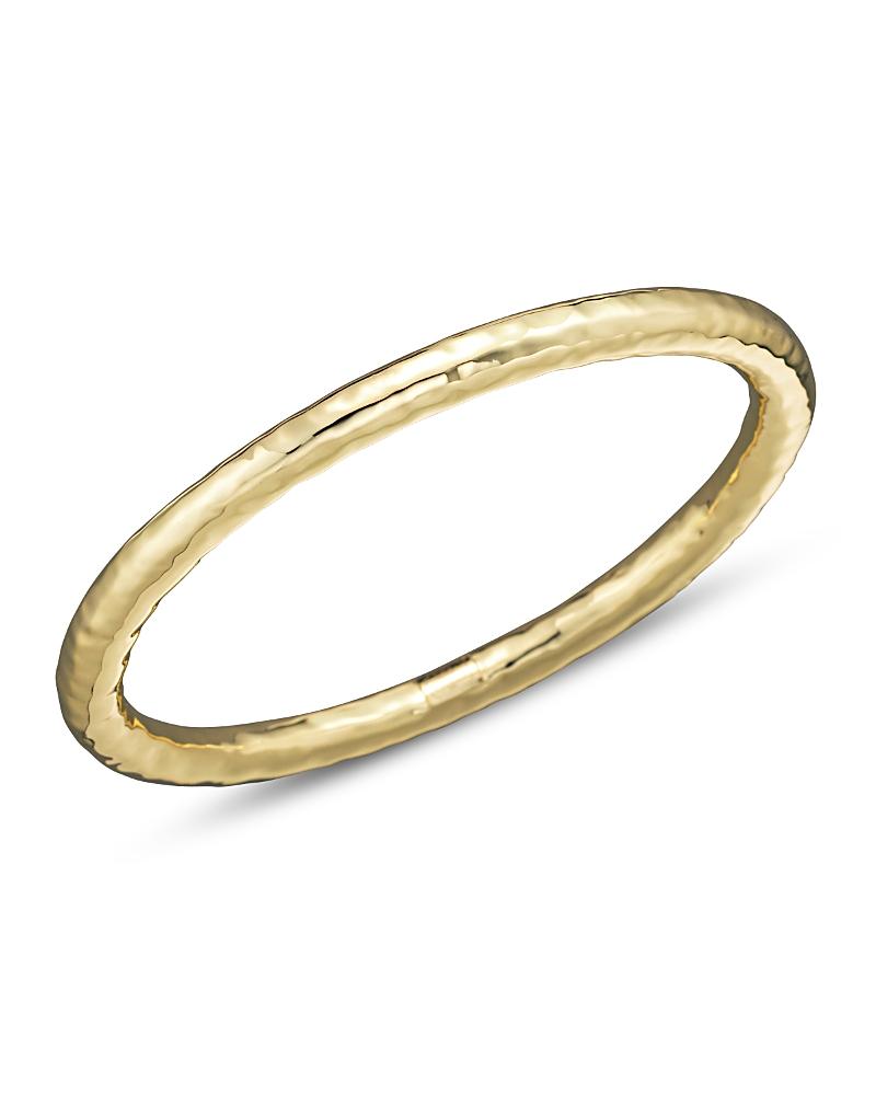 Womens Classico Super Thick 18K Yellow Gold Hammered Bangle Bracelet Product Image