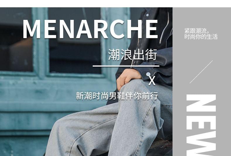 Faux Leather Heart Print Platform Sneakers Product Image