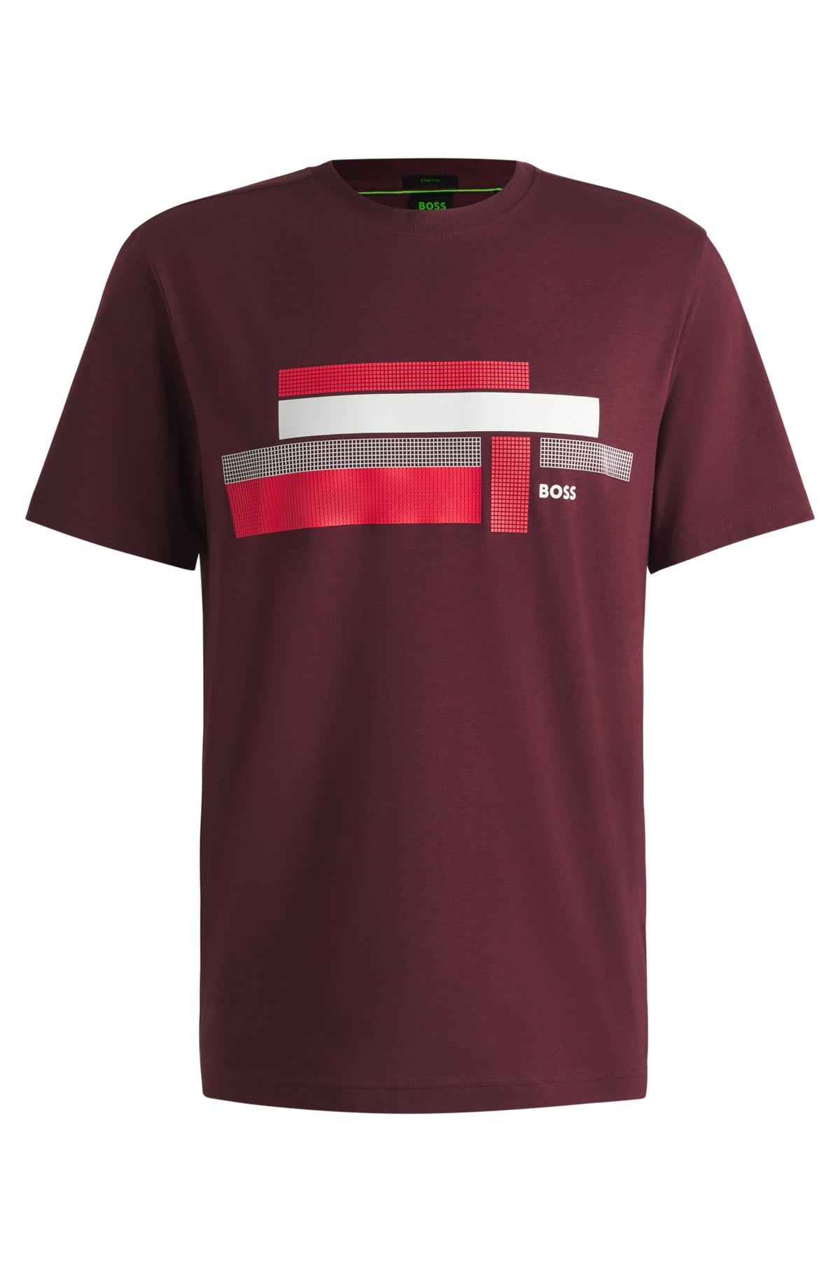 Relaxed-fit T-shirt in stretch fabric with logo artwork Product Image